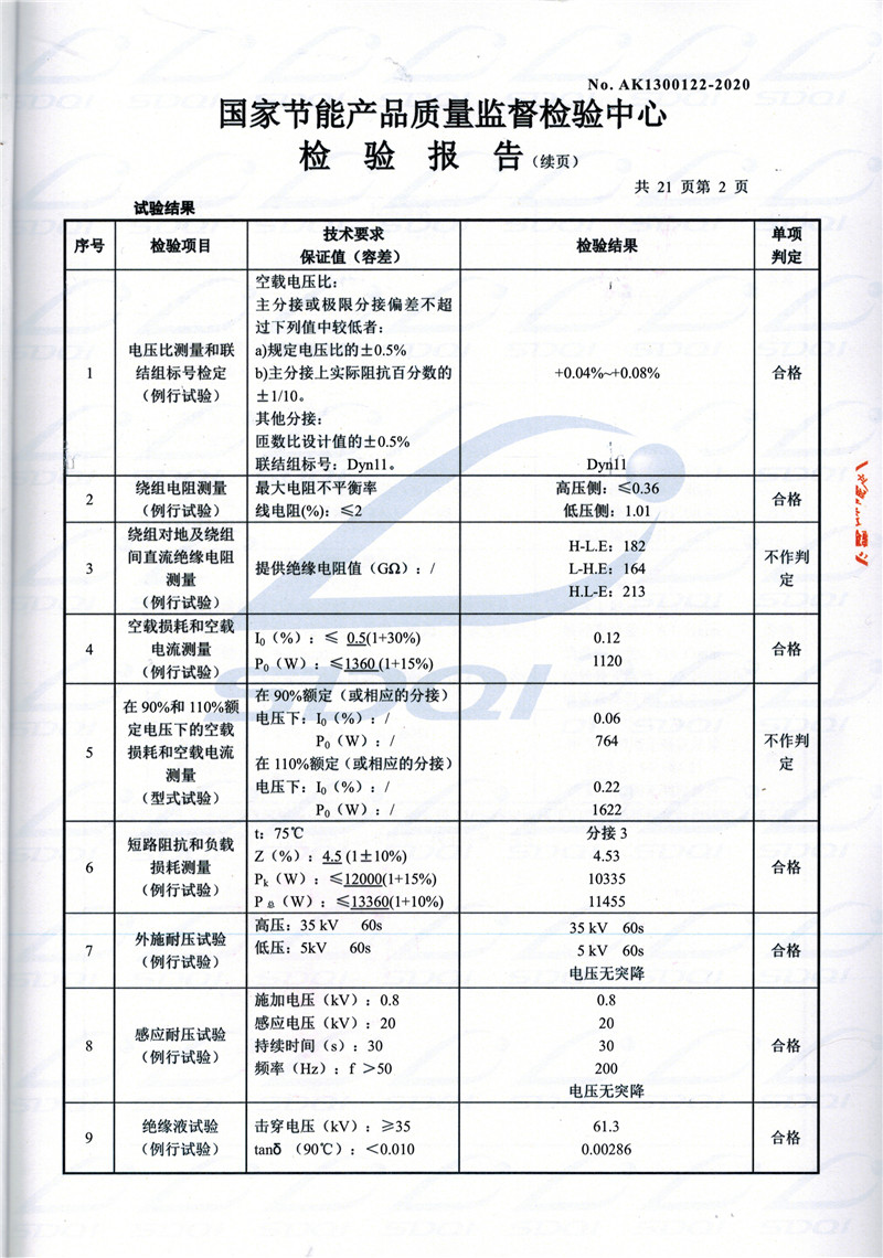 高低压试验报告-S11-1250衡东衡东衡东油浸式变压器-2.jpg